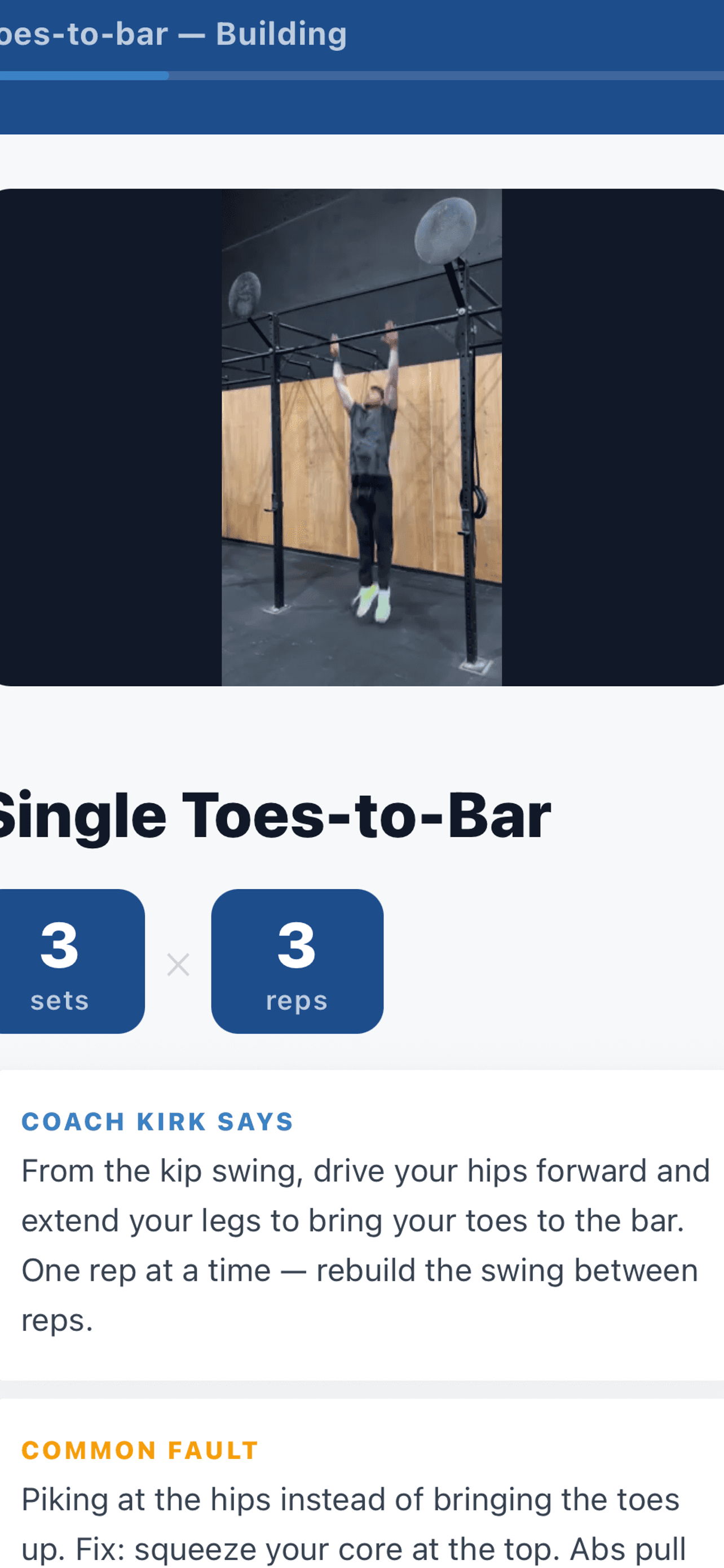 SkillsRX session exercise with video and coaching cues